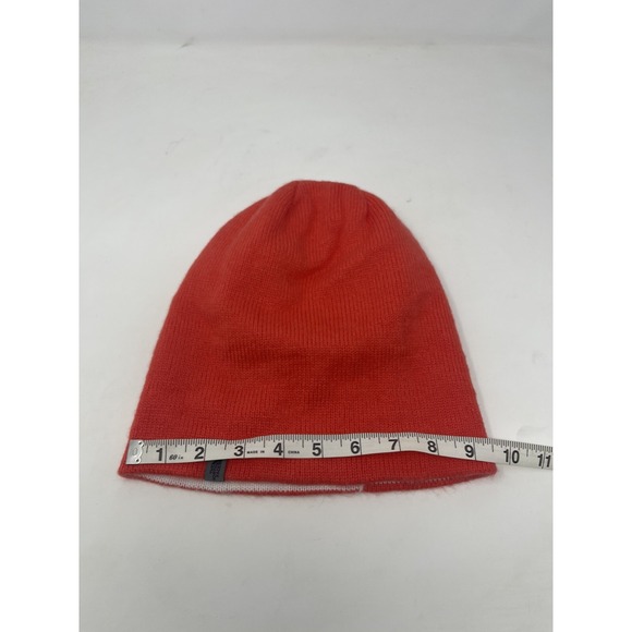 THE NORTH FACE ORANGE / WHITE REVERSIBLE BEANIE WITH SMALL LOGO - Picture 6 of 6